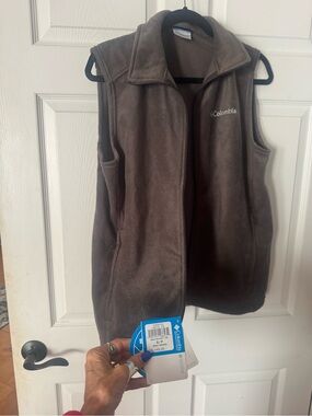 Columbia Brown Full-Zip Fleece Vest